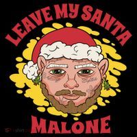 Leave My Santa Malone Funny Christmas Women's Hoodie thumb 2