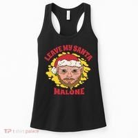 Leave My Santa Malone Funny Christmas Women's Tank Top thumb 0