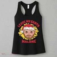 Leave My Santa Malone Funny Christmas Women's Tank Top thumb 3