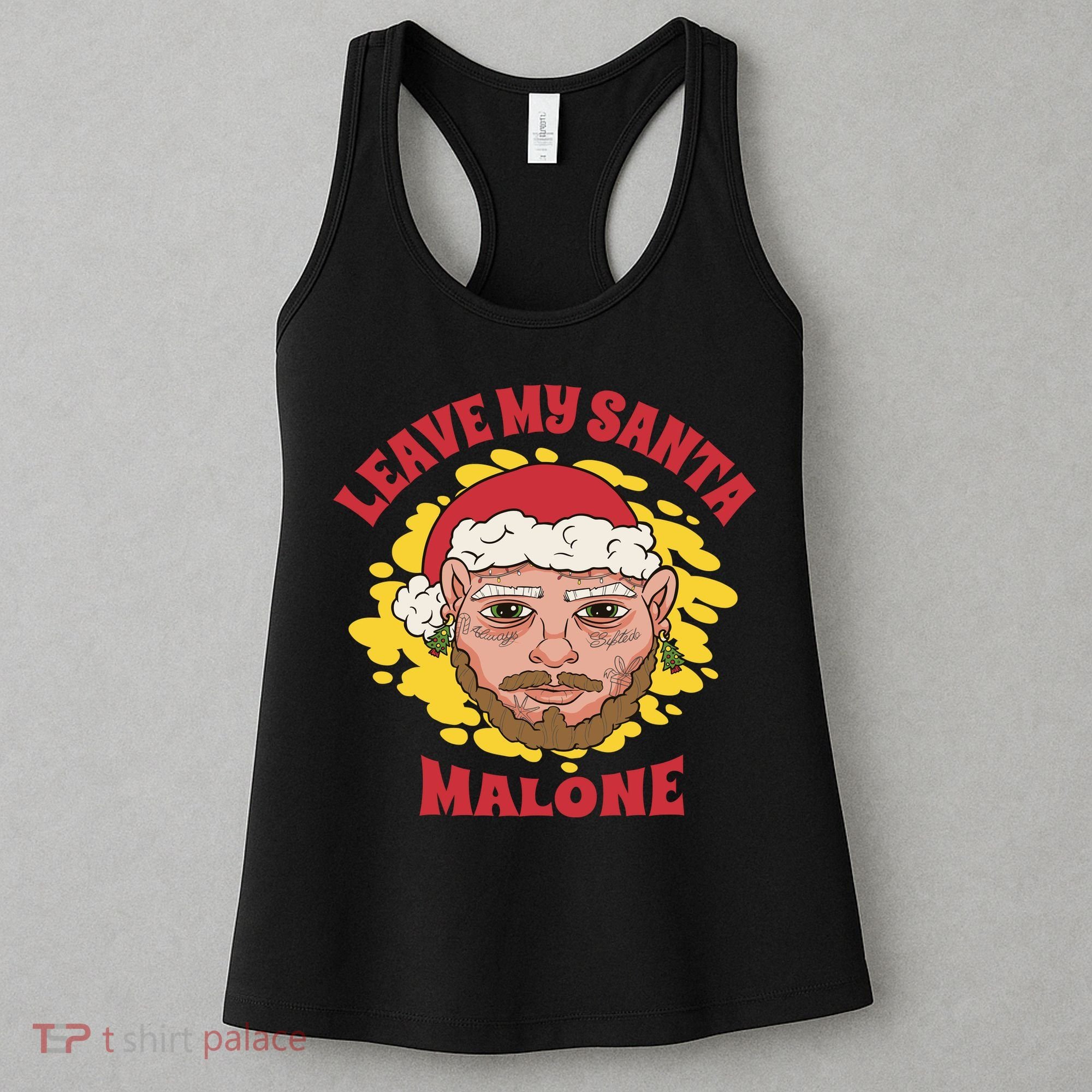 Leave My Santa Malone Funny Christmas Women's Tank Top