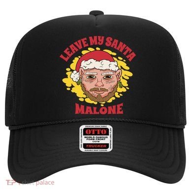 Leave My Santa Malone Funny Christmas Hat