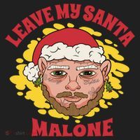 Leave My Santa Malone Funny Christmas Golf Towel thumb 3