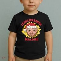 Leave My Santa Malone Funny Christmas Toddler T-Shirt thumb 2