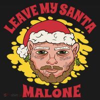 Leave My Santa Malone Funny Christmas Kids Sweatshirt thumb 2
