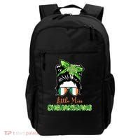 Little Miss Shenanigans Hair Bun St Patrick's Day Backpack thumb 0
