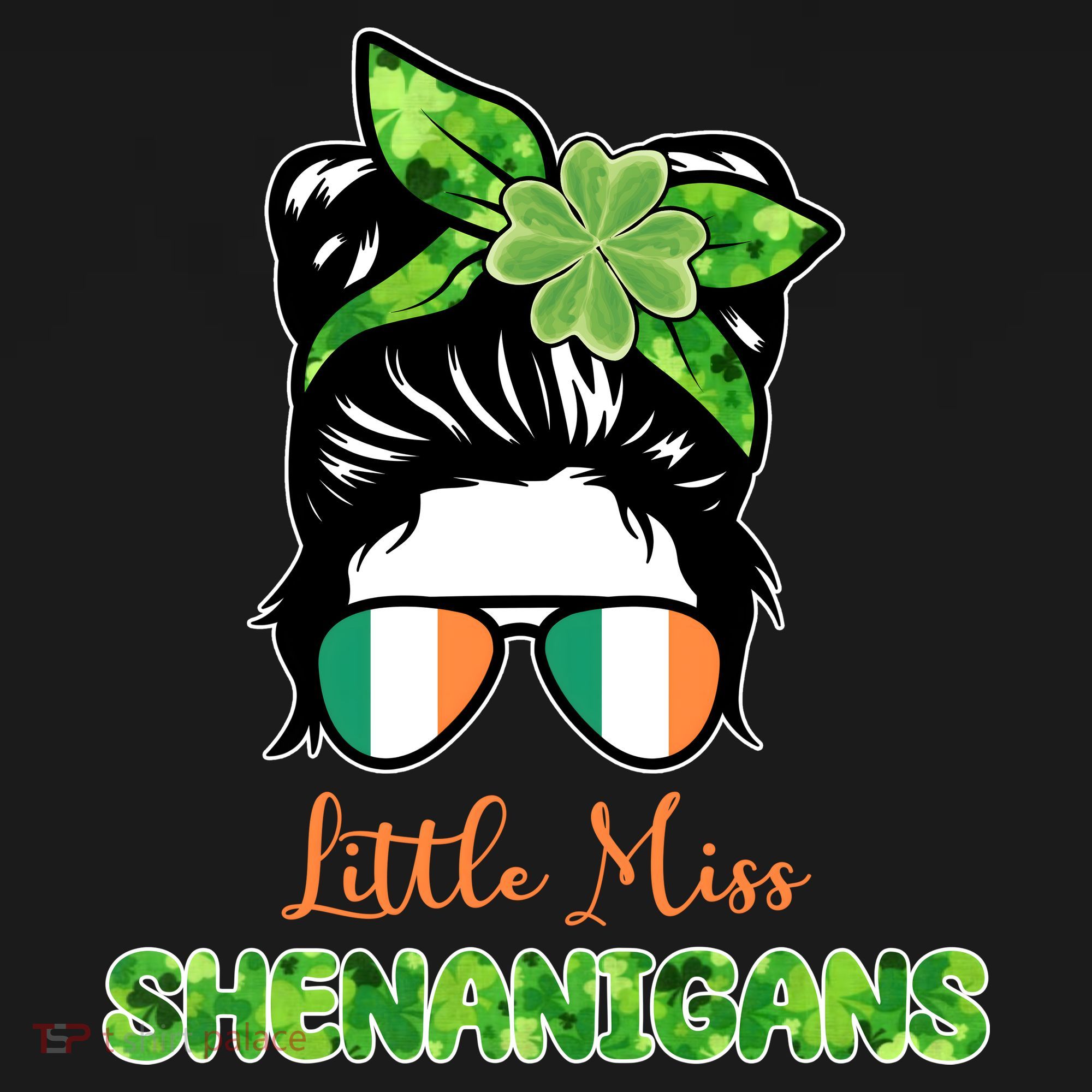 Little Miss Shenanigans Hair Bun St Patrick's Day Toddler Hoodie