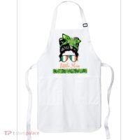 Little Miss Shenanigans Hair Bun St Patrick's Day Apron thumb 0