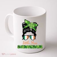 Little Miss Shenanigans Hair Bun St Patrick's Day Coffee Mug thumb 0