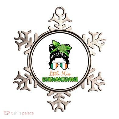 Little Miss Shenanigans Hair Bun St Patrick's Day Ornament