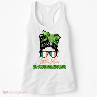 Little Miss Shenanigans Hair Bun St Patrick's Day Women's Tank Top thumb 0
