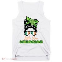 Little Miss Shenanigans Hair Bun St Patrick's Day Tank Top thumb 0