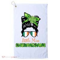 Little Miss Shenanigans Hair Bun St Patrick's Day Golf Towel thumb 0