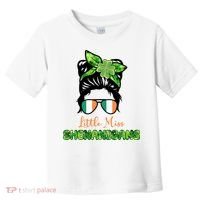 Little Miss Shenanigans Hair Bun St Patrick's Day Toddler T-Shirt thumb 0