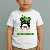 Little Miss Shenanigans Hair Bun St Patrick's Day Toddler T-Shirt thumb 2