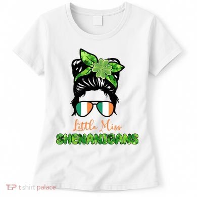 Little Miss Shenanigans Hair Bun St Patrick's Day Women's T-Shirt