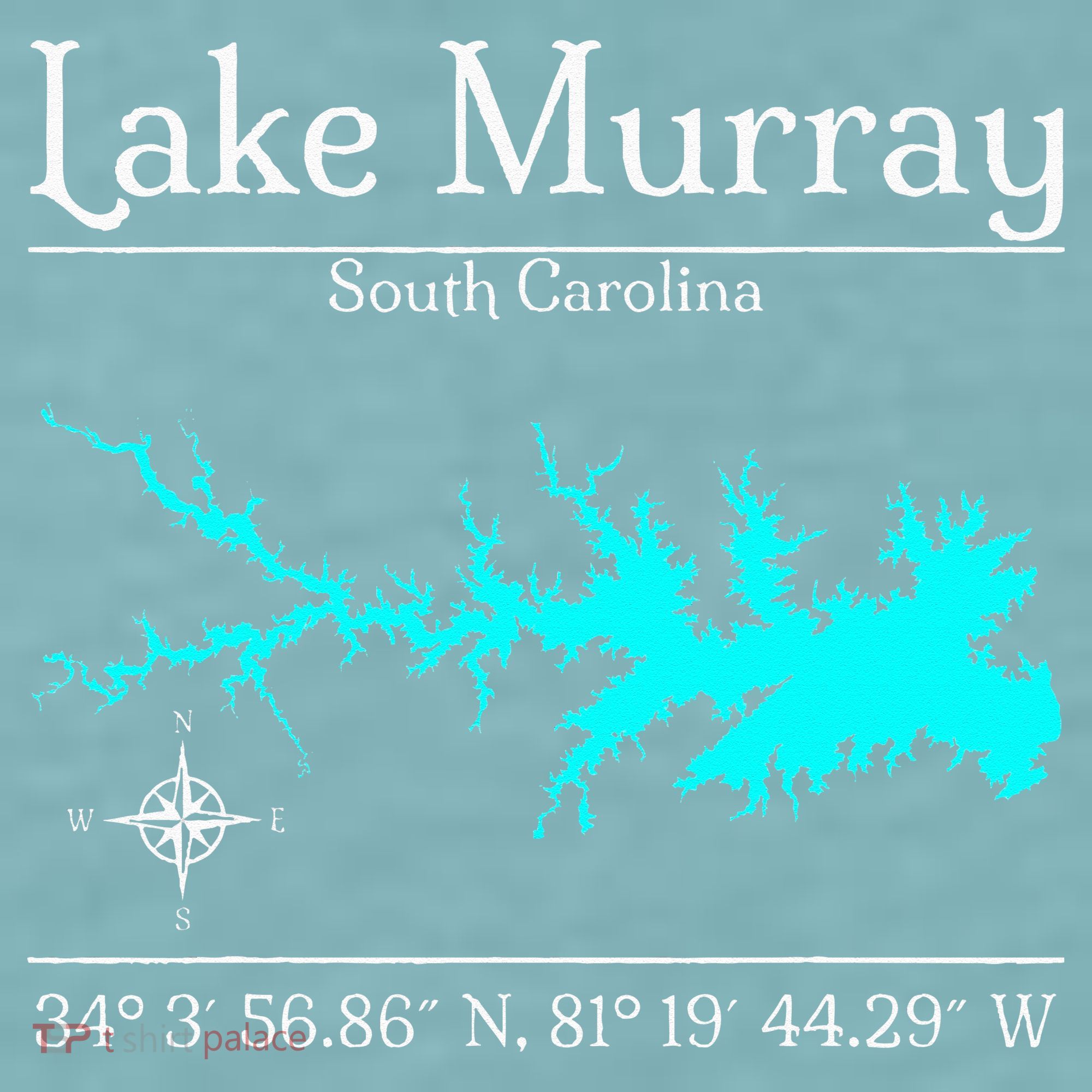 Lake Murray South Carolina Sueded Cloud Jersey T-Shirt