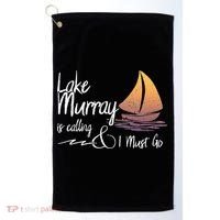 Lake Murray South Carolina Lake Is Calling Golf Towel thumb 0