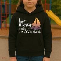 Lake Murray South Carolina Lake Is Calling Kids Hoodie thumb 3