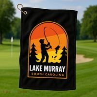 Lake Murray South Carolina Fishing Golf Towel thumb 1