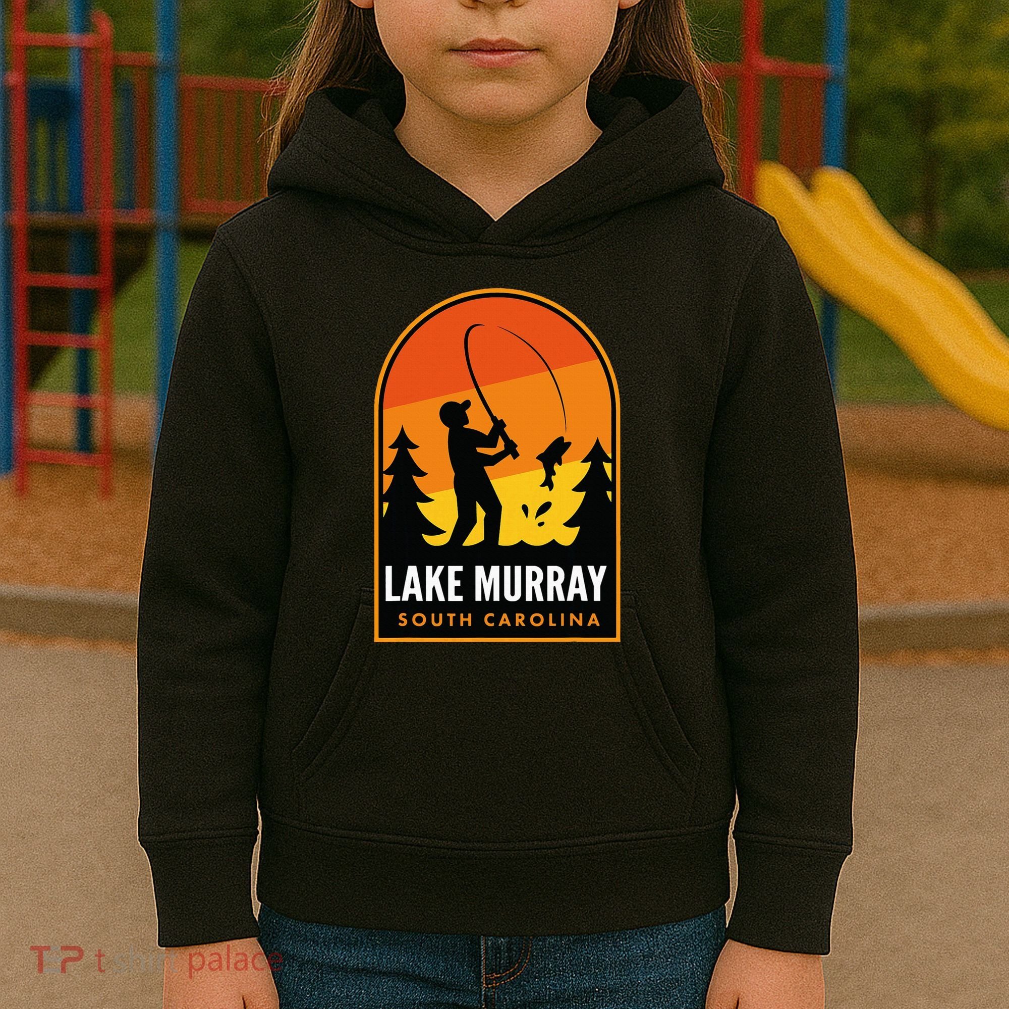 Lake Murray South Carolina Fishing Kids Hoodie