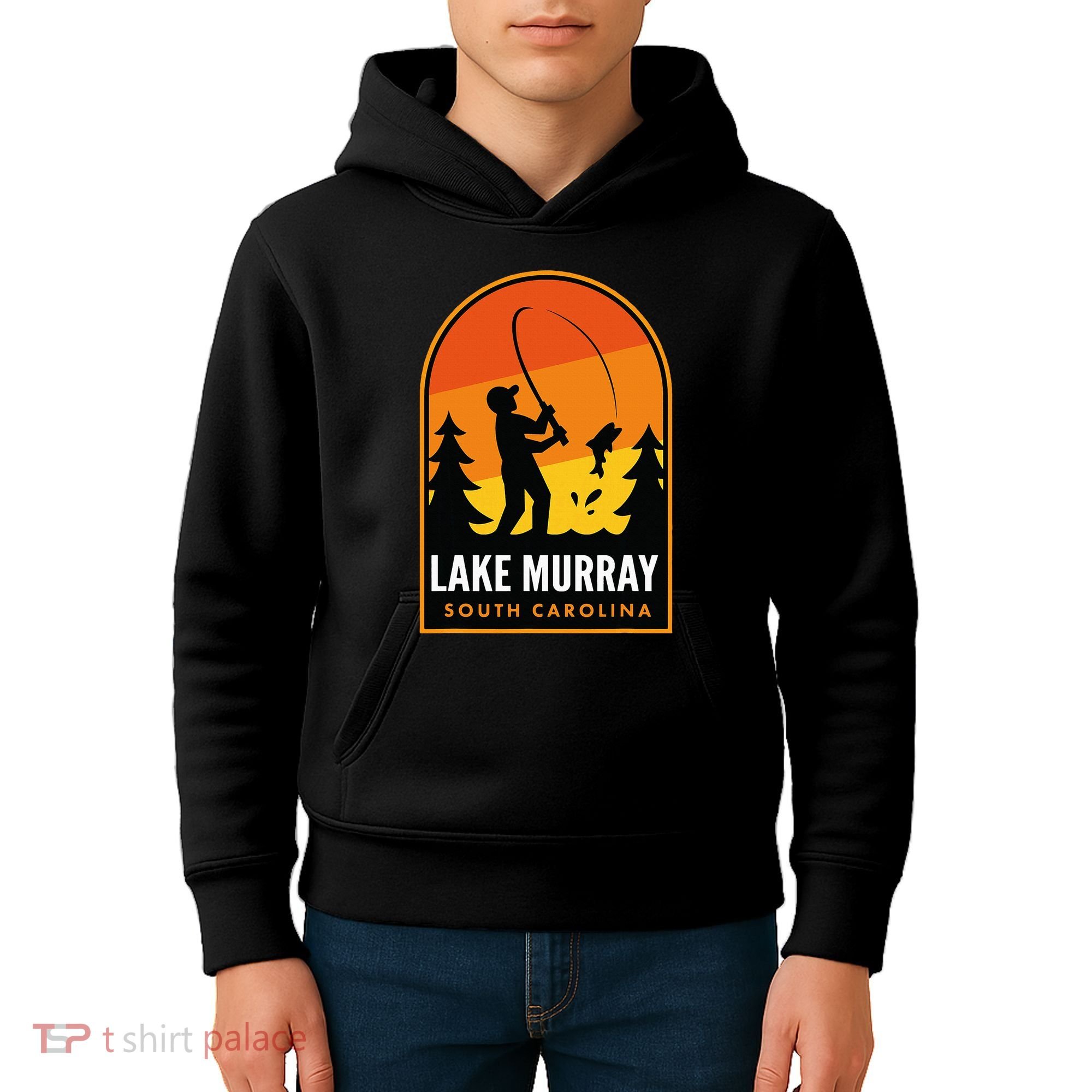 Lake Murray South Carolina Fishing Kids Hoodie