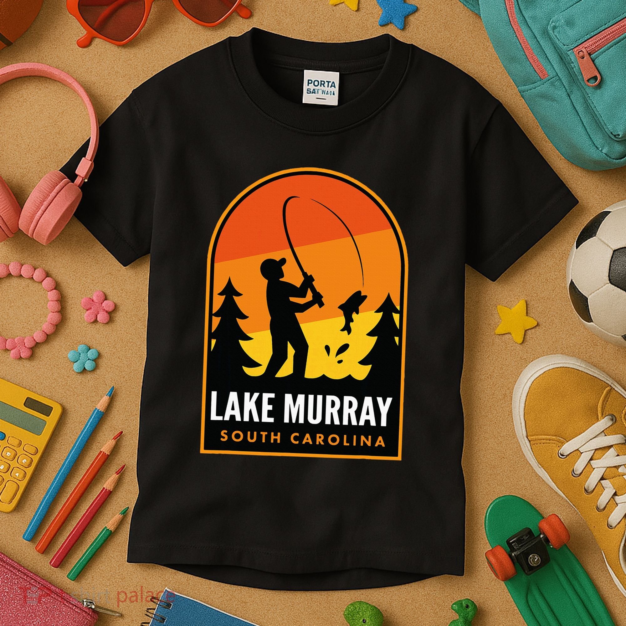 Lake Murray South Carolina Fishing Kids T-Shirt
