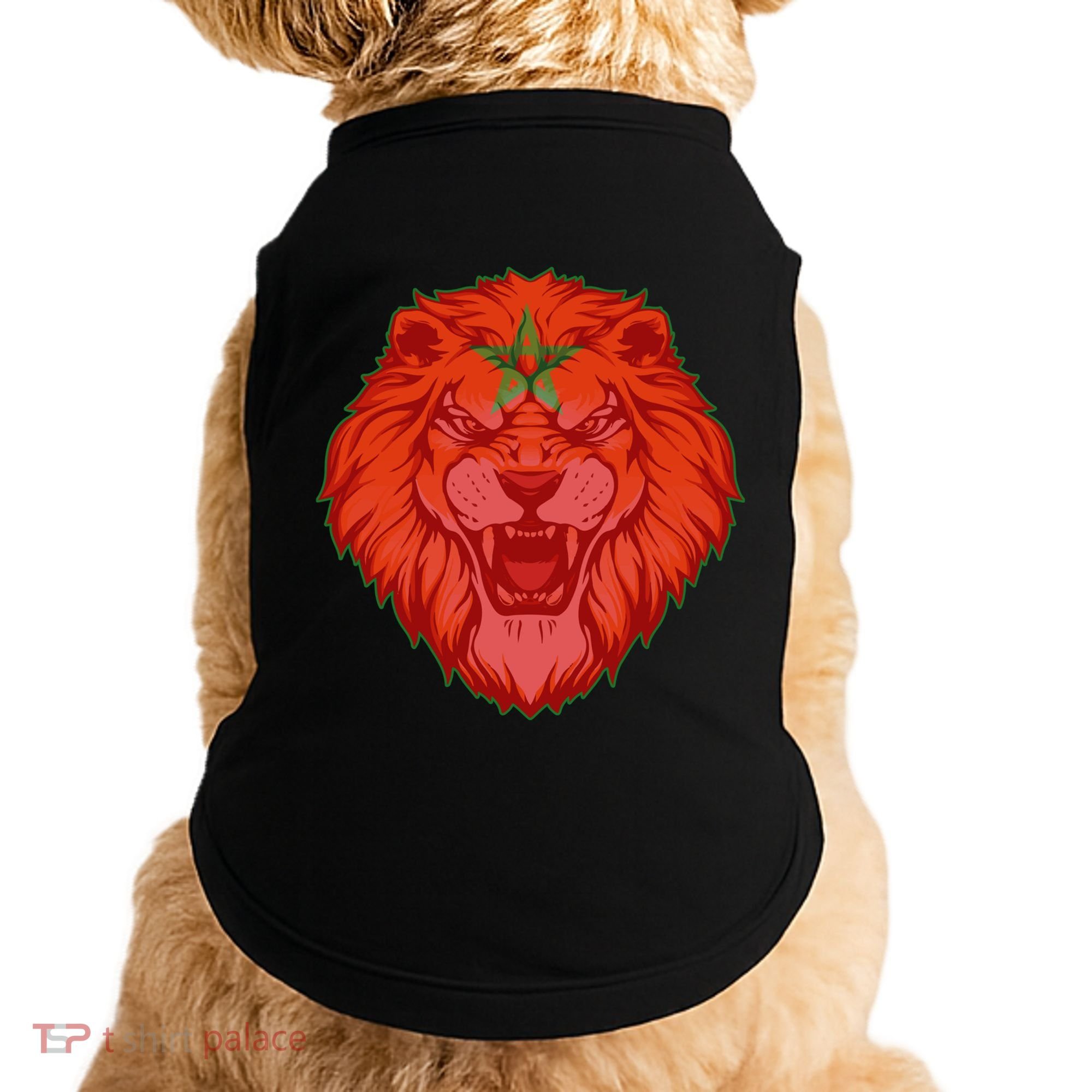 Lion Moroccan Soccer Supporter Morocco Flag Soccer Lover Gift Doggie Tank