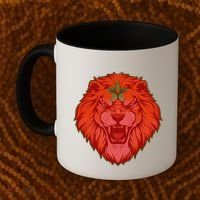 Lion Moroccan Soccer Supporter Morocco Flag Soccer Lover Gift Coffee Mug thumb 2