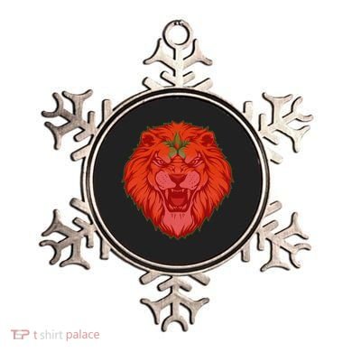 Lion Moroccan Soccer Supporter Morocco Flag Soccer Lover Gift Ornament