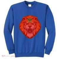 Lion Moroccan Soccer Supporter Morocco Flag Soccer Lover Gift Sweatshirt thumb 0