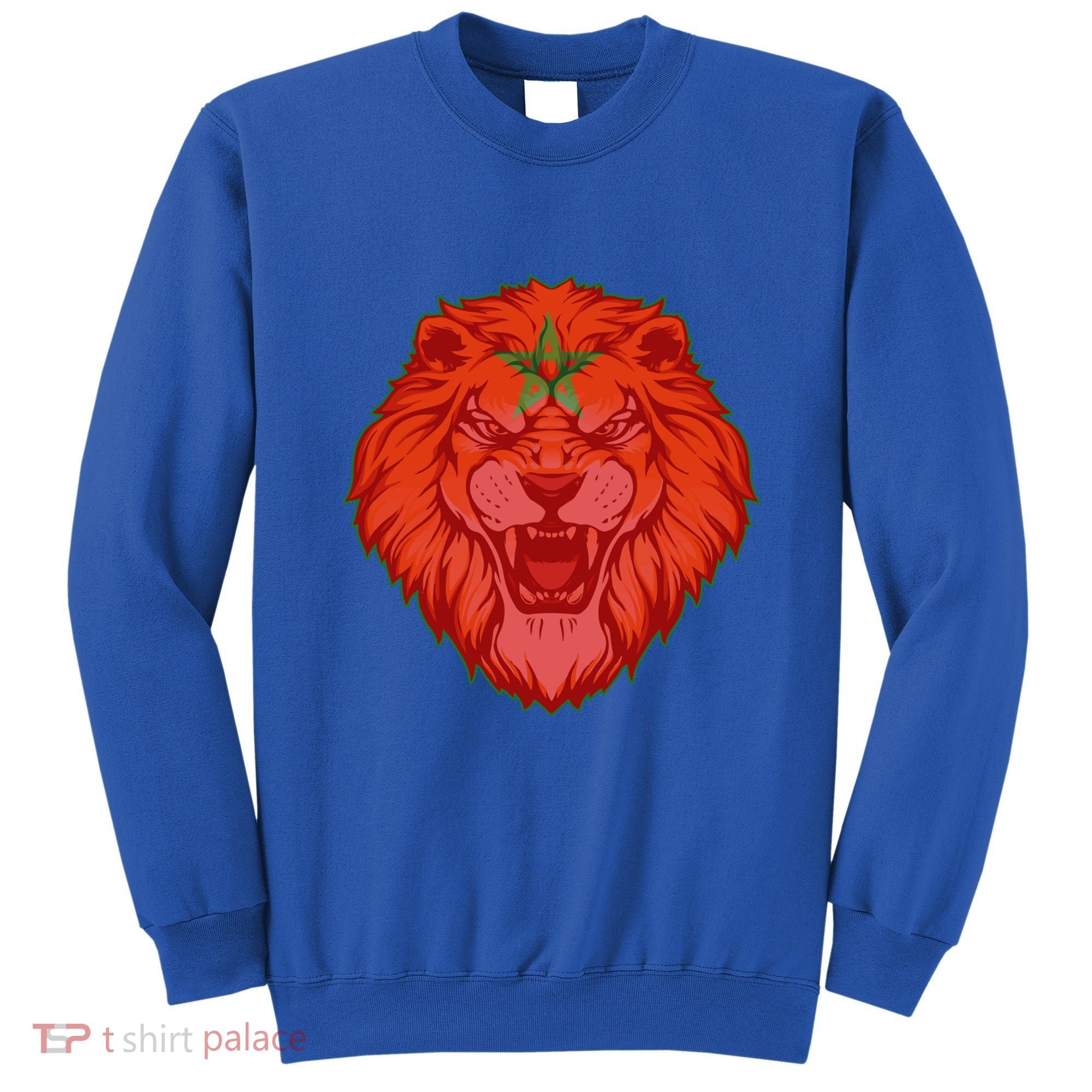 Lion Moroccan Soccer Supporter Morocco Flag Soccer Lover Gift Sweatshirt