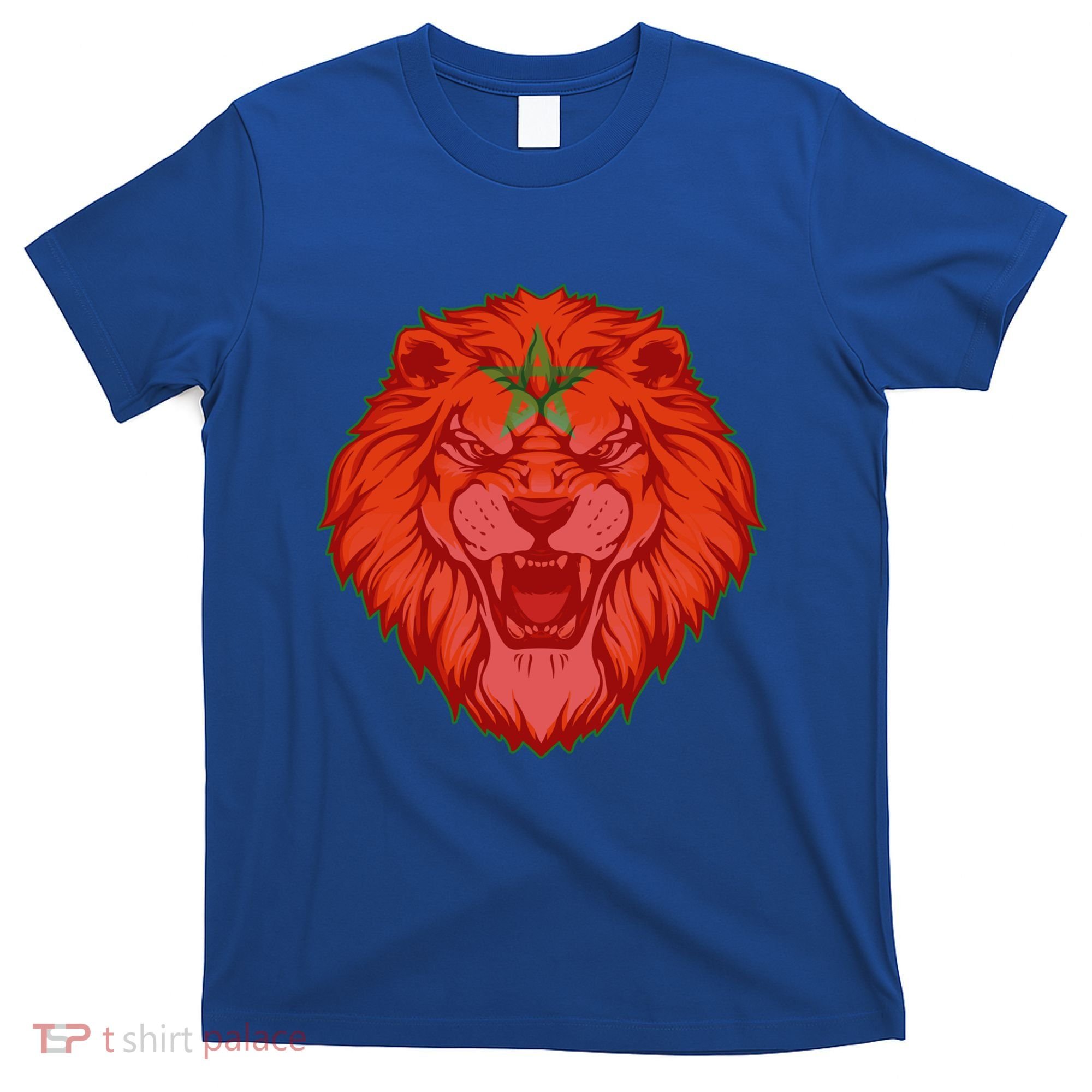 Lion Moroccan Soccer Supporter Morocco Flag Soccer Lover Gift T-Shirt
