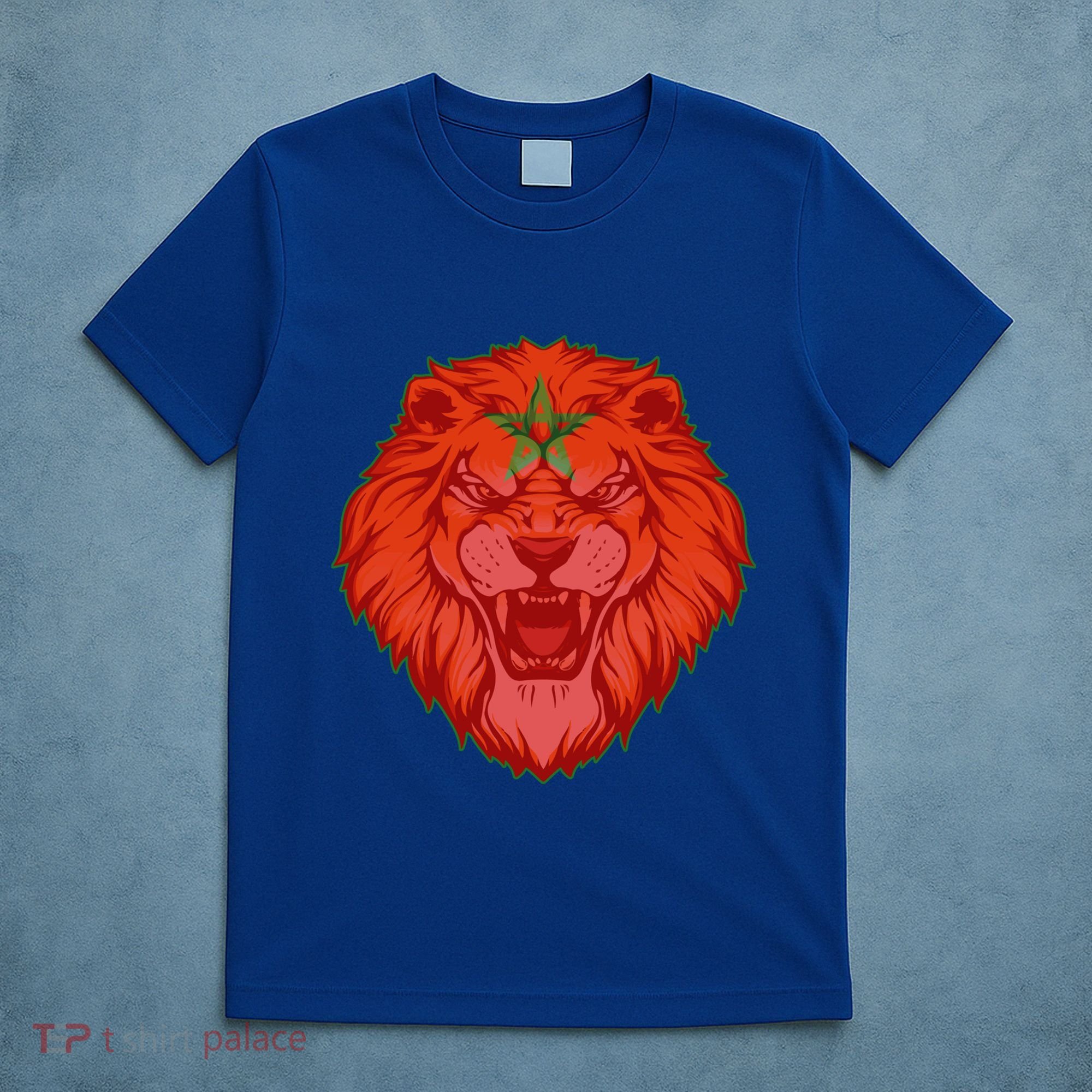 Lion Moroccan Soccer Supporter Morocco Flag Soccer Lover Gift T-Shirt