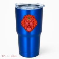 Lion Moroccan Soccer Supporter Morocco Flag Soccer Lover Gift Tumbler thumb 0