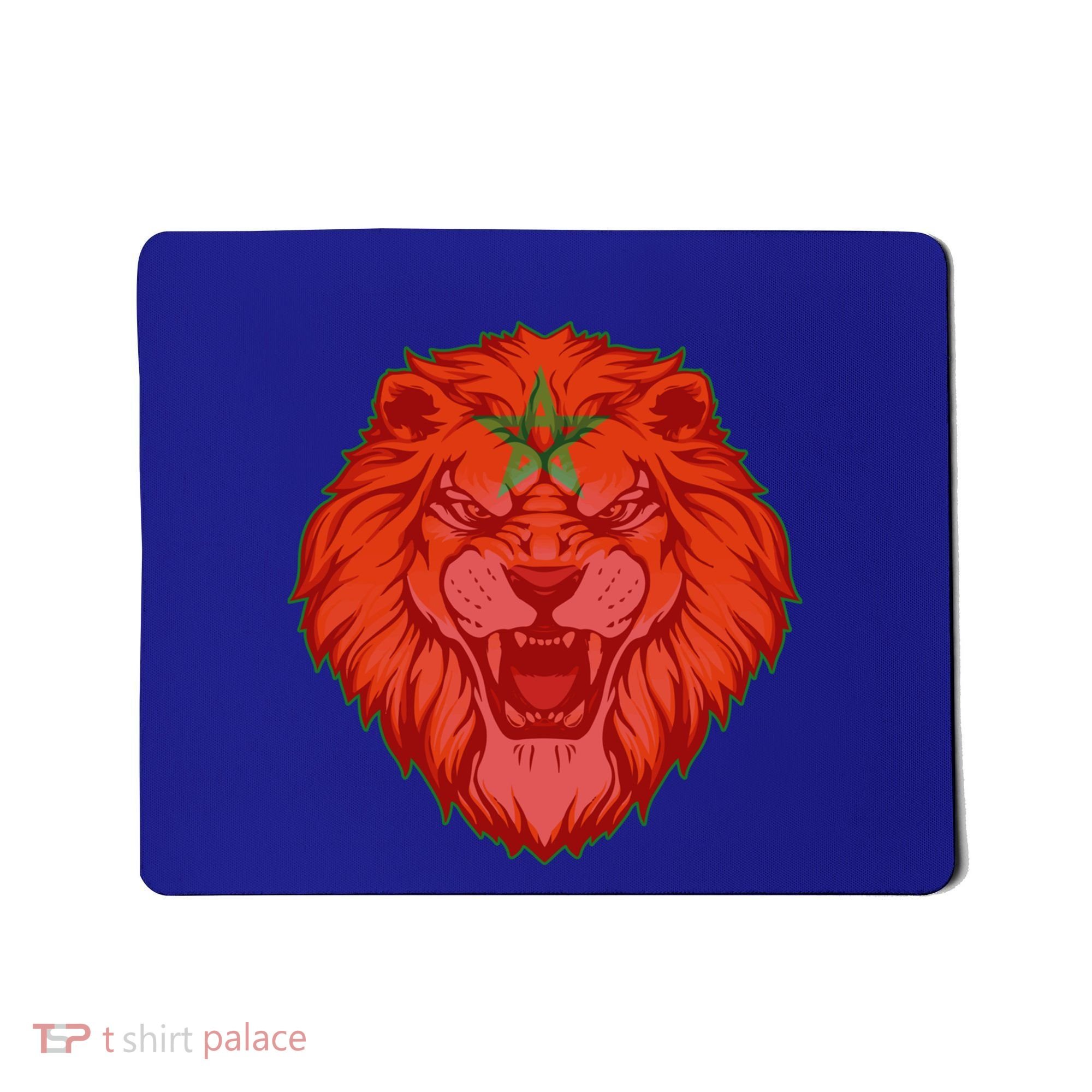 Lion Moroccan Soccer Supporter Morocco Flag Soccer Lover Gift Mousepad