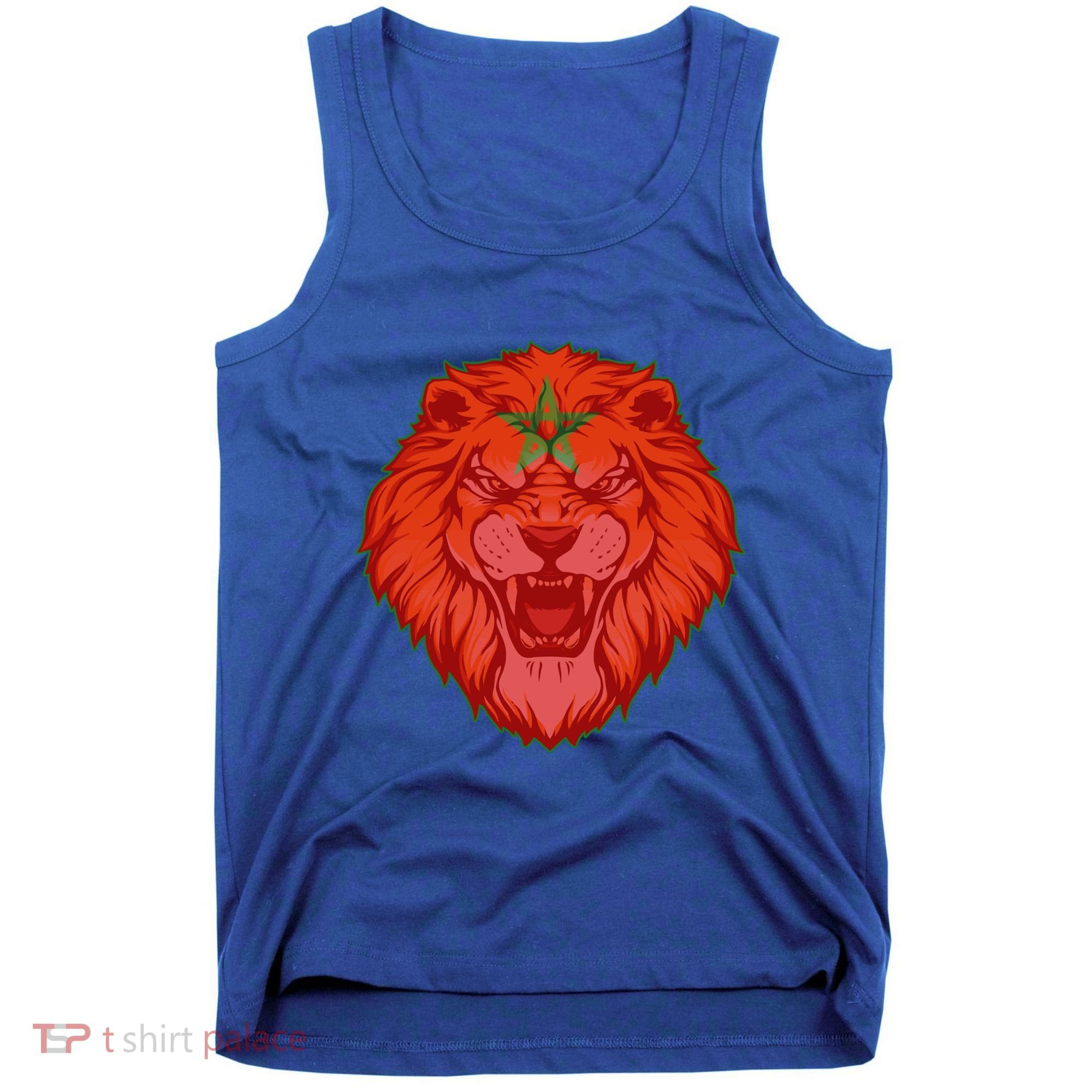 Lion Moroccan Soccer Supporter Morocco Flag Soccer Lover Gift Tank Top