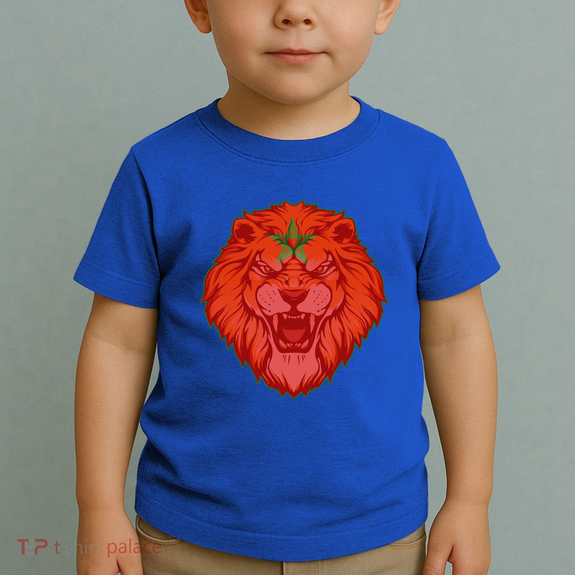 Lion Moroccan Soccer Supporter Morocco Flag Soccer Lover Gift Toddler T-Shirt