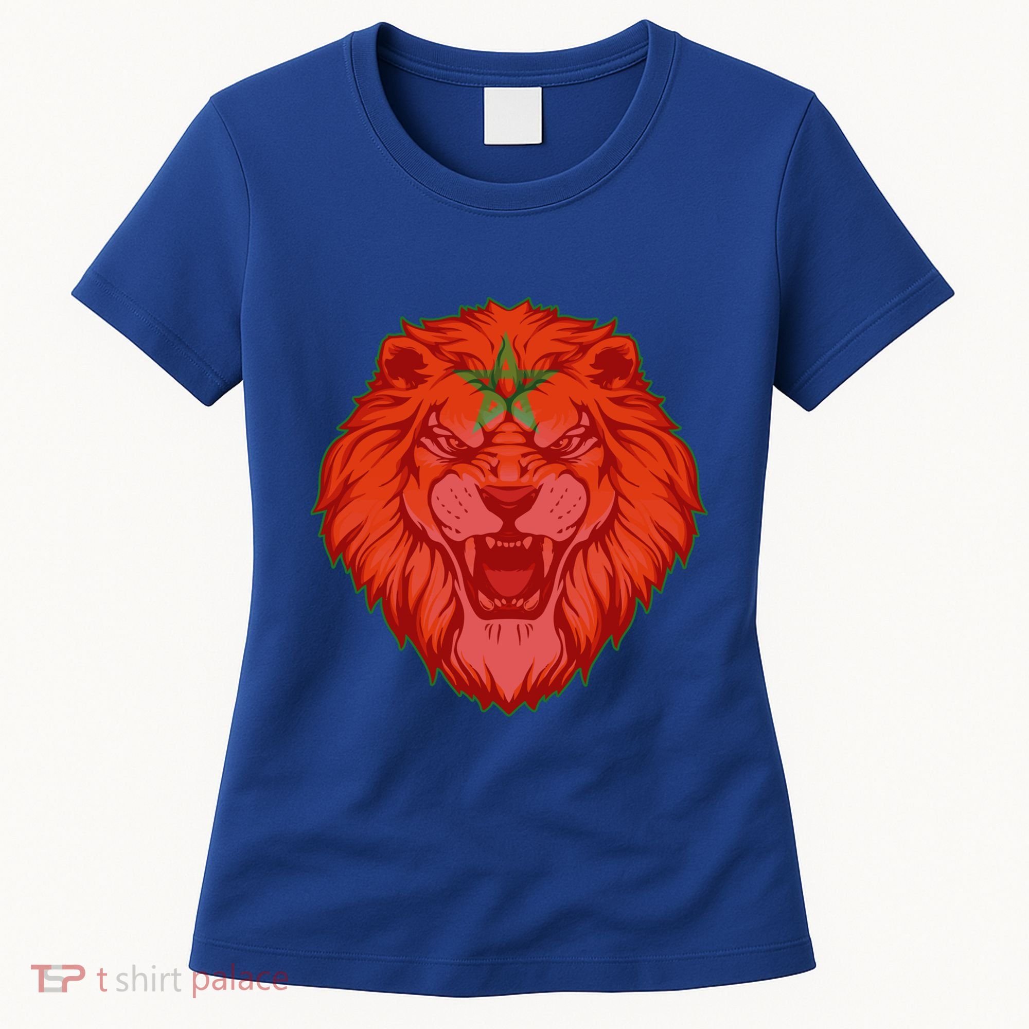 Lion Moroccan Soccer Supporter Morocco Flag Soccer Lover Gift Women's T-Shirt