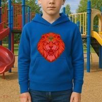 Lion Moroccan Soccer Supporter Morocco Flag Soccer Lover Gift Kids Hoodie thumb 2