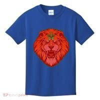 Lion Moroccan Soccer Supporter Morocco Flag Soccer Lover Gift Kids T-Shirt thumb 0