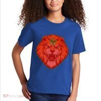 Lion Moroccan Soccer Supporter Morocco Flag Soccer Lover Gift Kids T-Shirt thumb 2
