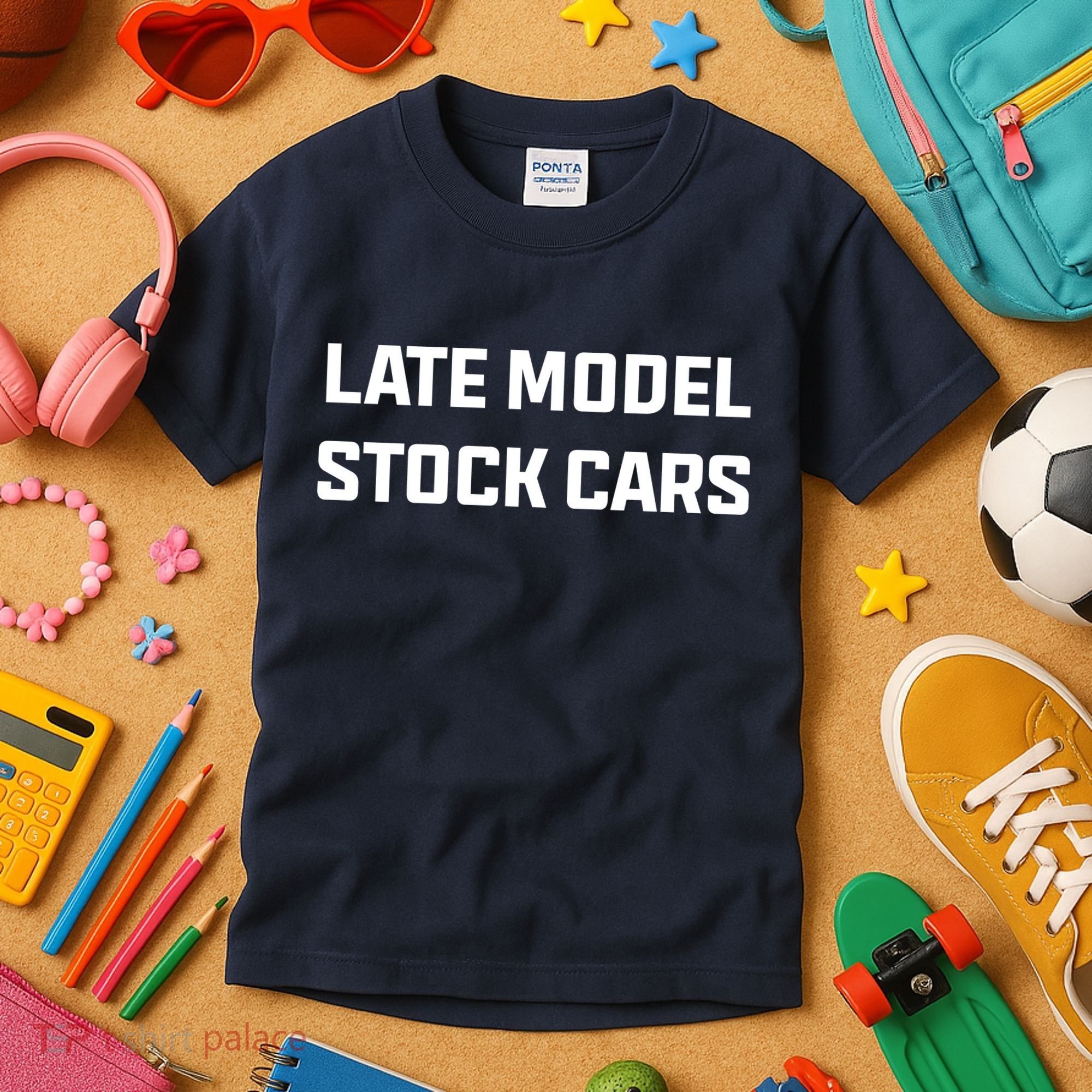 Late Model Stock Cars Kids T-Shirt