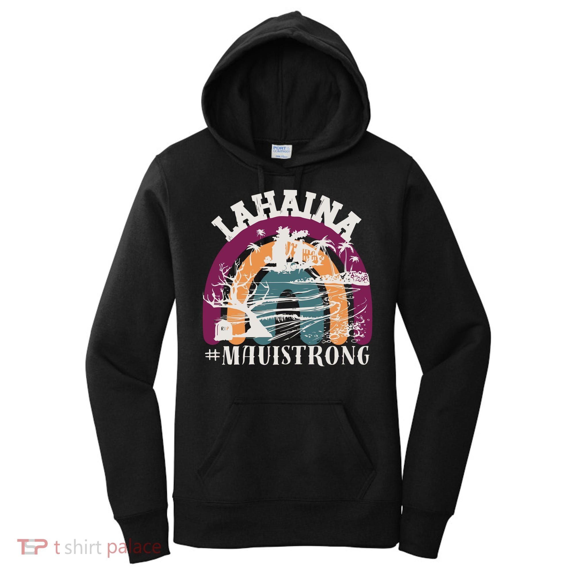 Lahaina Maui Strong Lahaina Banyan Tree Maui Hawaii Shoreline Women's Hoodie