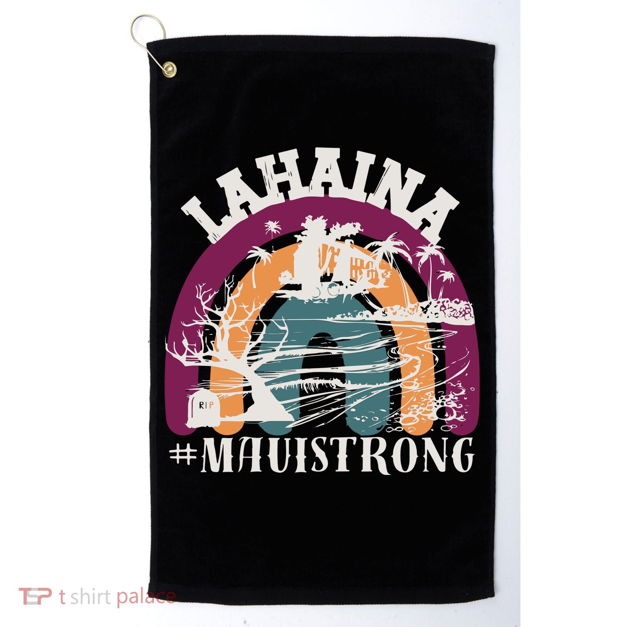 Lahaina Maui Strong Lahaina Banyan Tree Maui Hawaii Shoreline Golf Towel