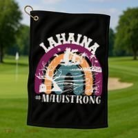 Lahaina Maui Strong Lahaina Banyan Tree Maui Hawaii Shoreline Golf Towel thumb 1