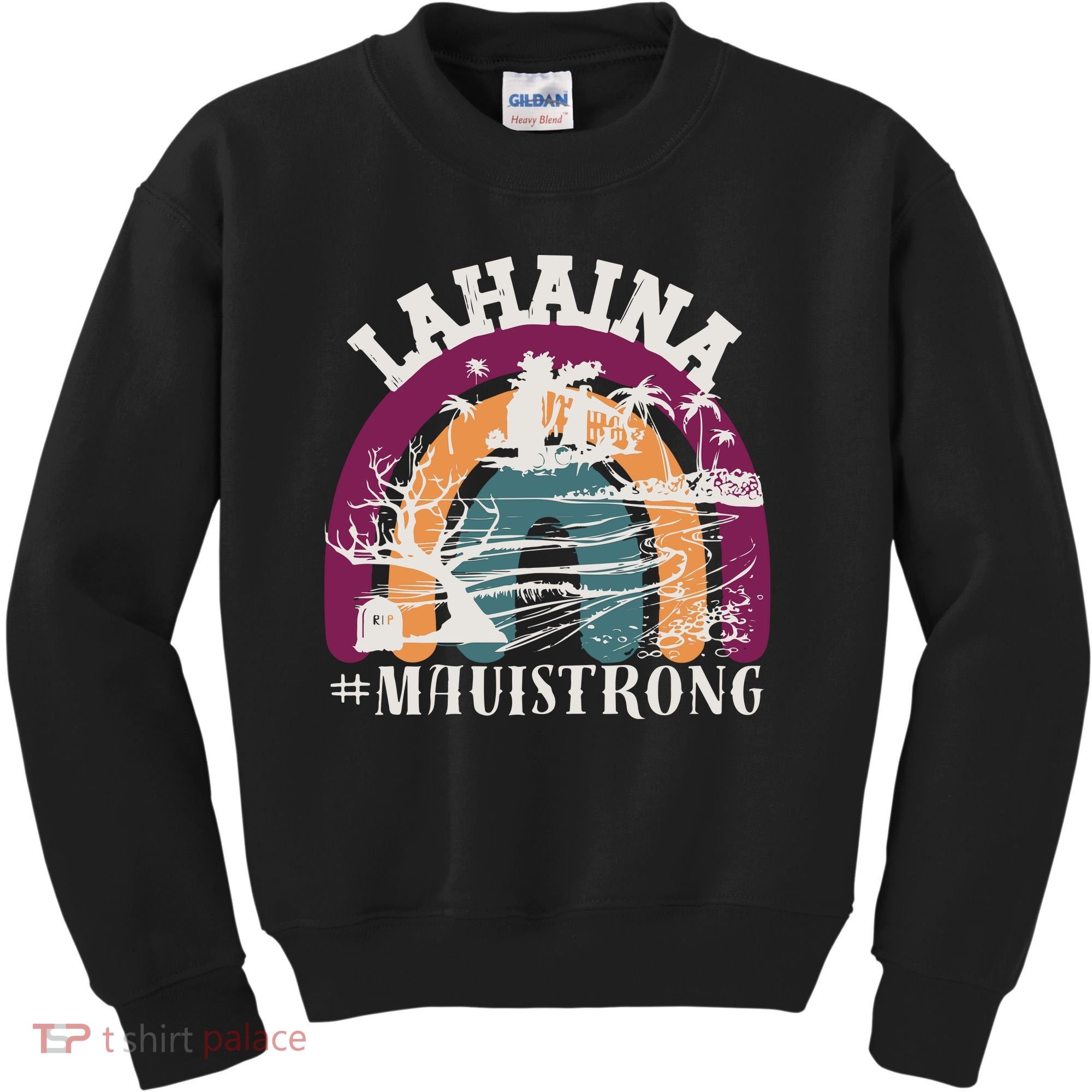 Lahaina Maui Strong Lahaina Banyan Tree Maui Hawaii Shoreline Kids Sweatshirt