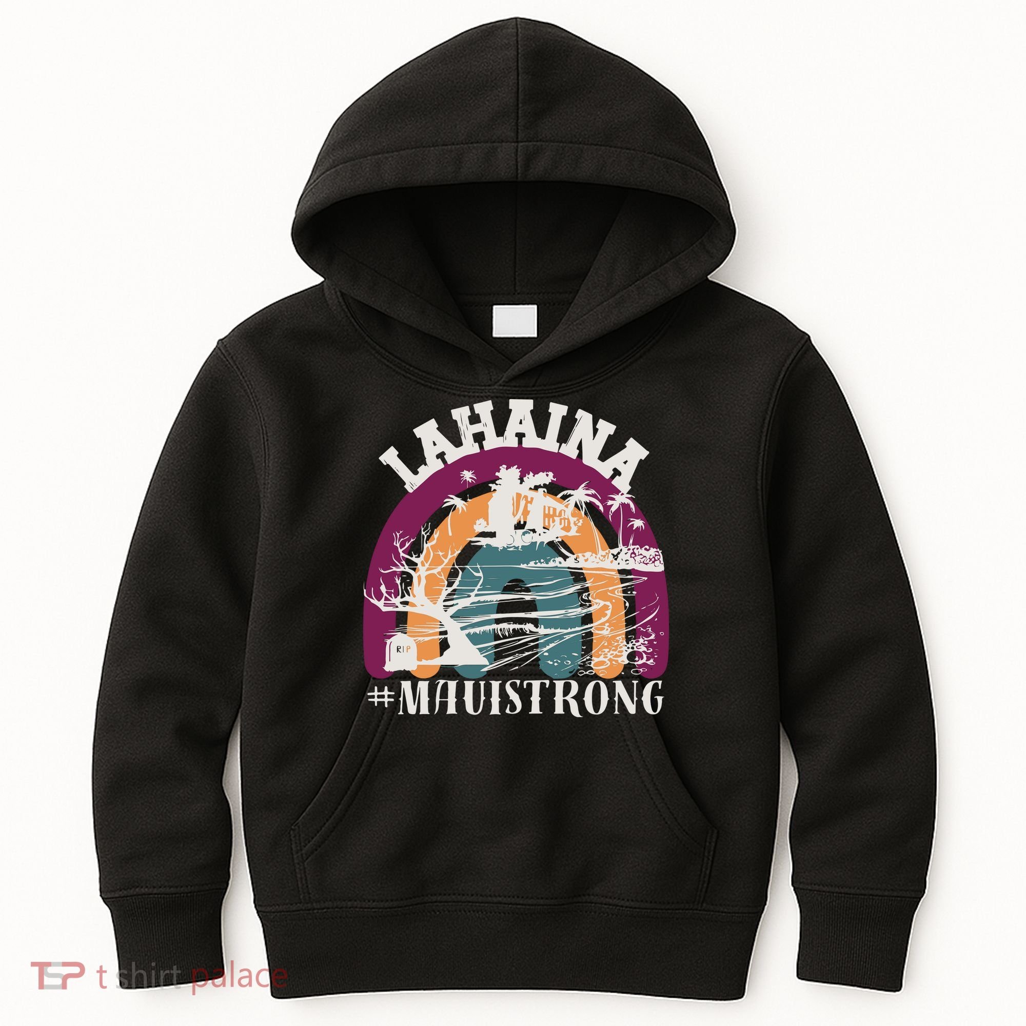 Lahaina Maui Strong Lahaina Banyan Tree Maui Hawaii Shoreline Kids Hoodie