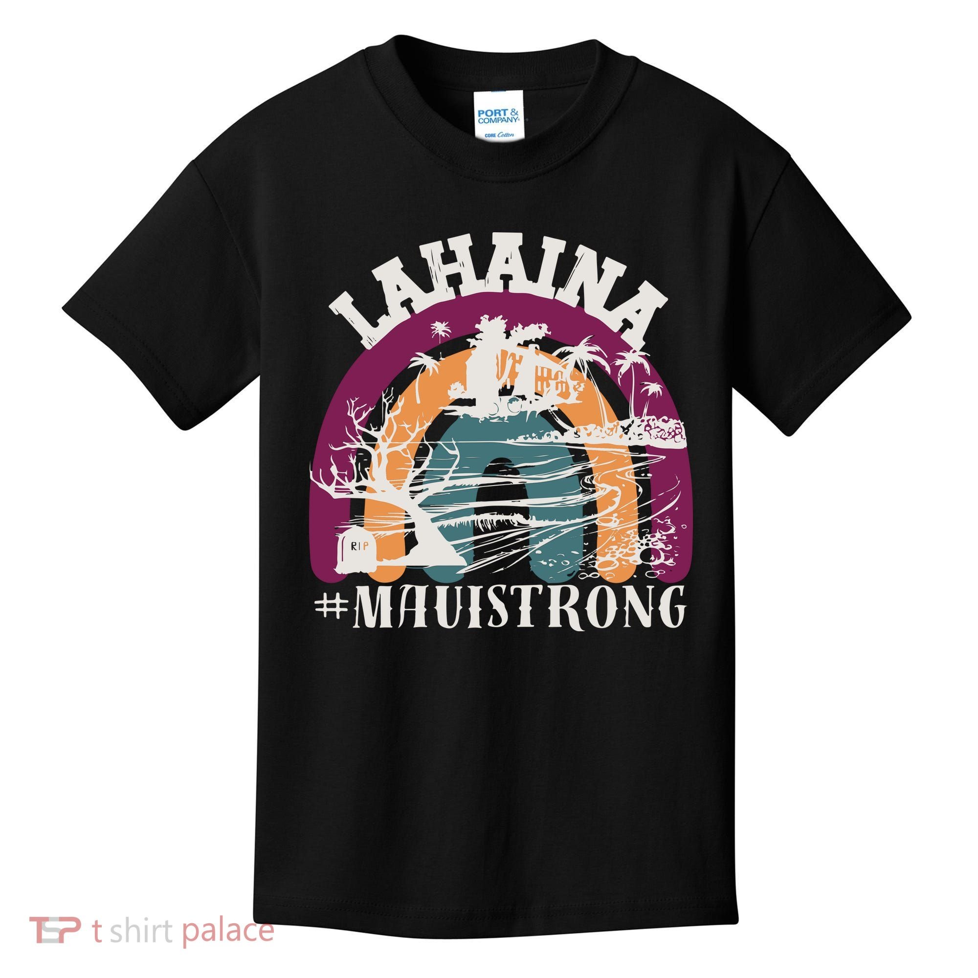Lahaina Maui Strong Lahaina Banyan Tree Maui Hawaii Shoreline Kids T-Shirt