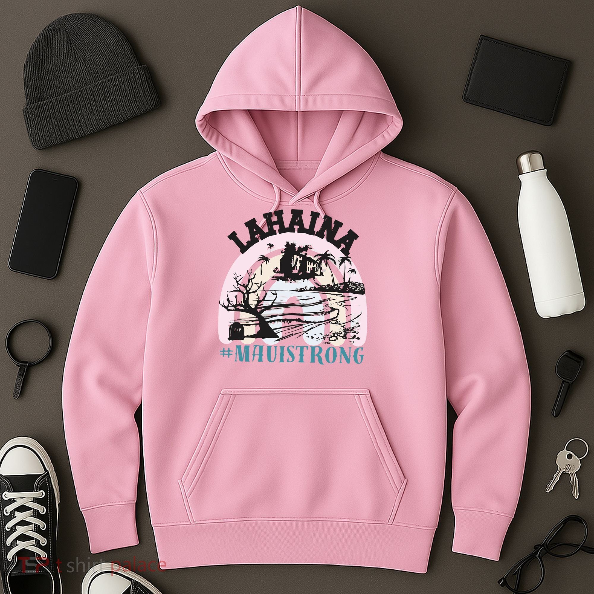 Lahaina Maui Strong Lahaina Banyan Tree Maui Hawaii Shoreline Hoodie