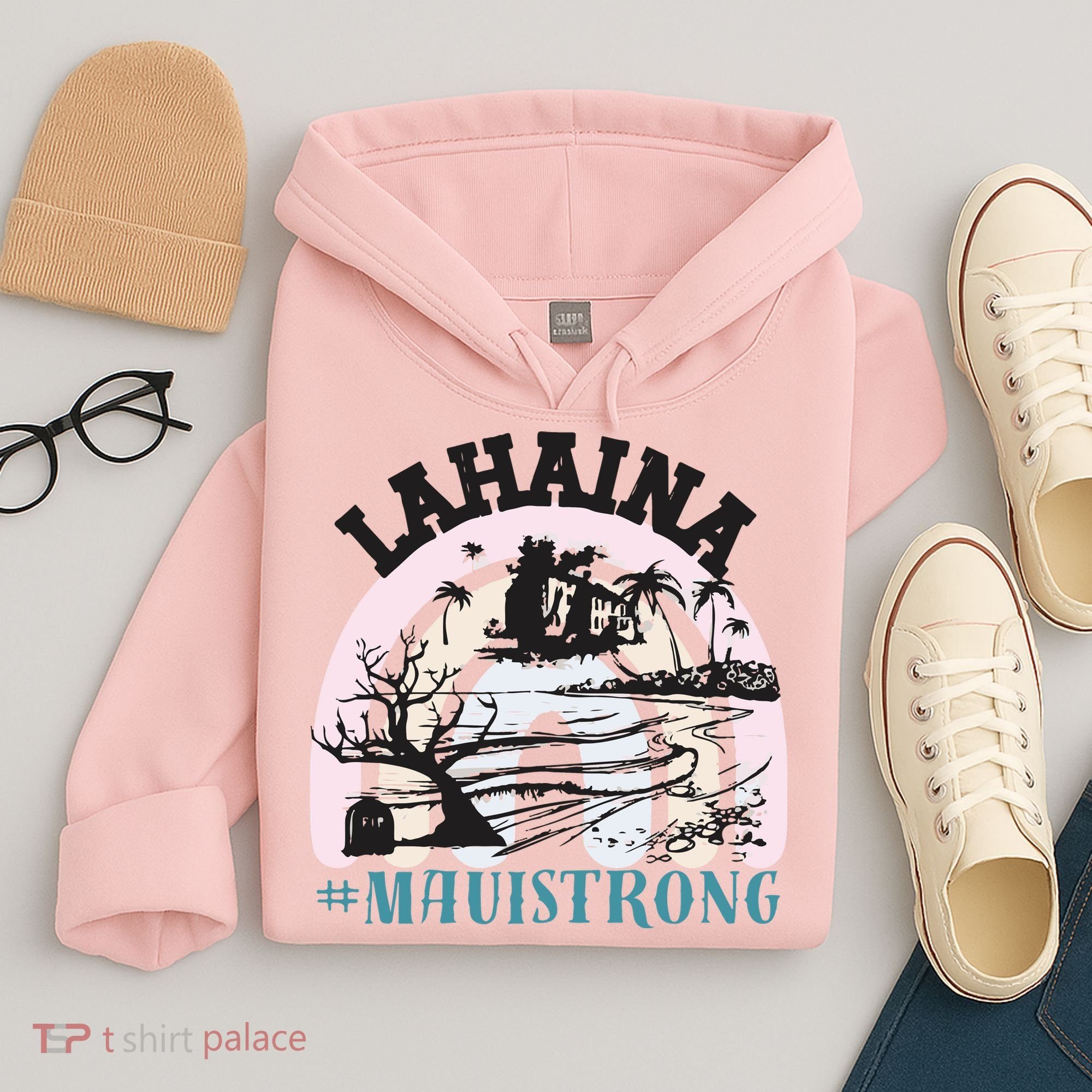 Lahaina Maui Strong Lahaina Banyan Tree Maui Hawaii Shoreline Hoodie